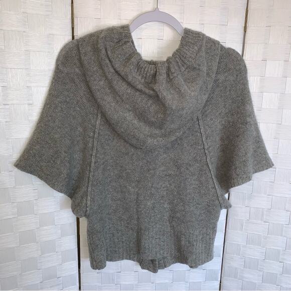 Anthropologie Kenji Boho Short Sleeve Wool Blend Hooded Cardigan Women’s Size XS - Picture 7 of 12